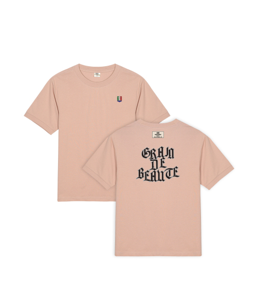 GRAIN DE BEAUTE（グランデボーテ）の「BACK LOGO T-SHIRT 01 [INDY PINK]（Tシャツ/カットソー・レディース・ピンク・S/M/L/XL）」の3枚目の写真