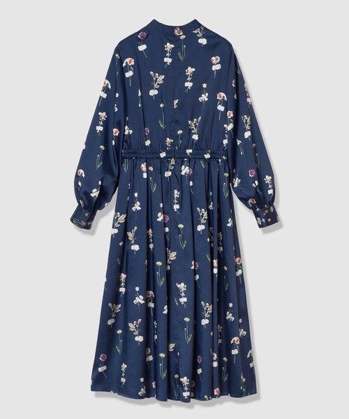 ANAYI（アナイ）の「ボタニカルサテンプリントタック ワンピース（ワンピース・レディース・ホワイト/ネイビー・34/38/36）」の13枚目の写真