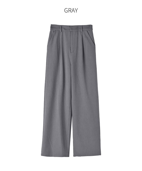 STYLE DELI(スタイルデリ)の「裏地付きストレッチツイルワイドパンツ(その他パンツ・レディース・アイボリー/ラベンダー/グレー・SMALL/MEDIUM)」の15枚目の写真