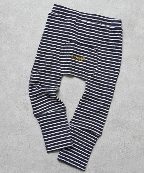 LSP WOW（エルエスピーワオ）の「【LSP WOW!】WOW!サイズアウトしないワッフルボーダーモンキーパンツ（その他パンツ・キッズ・ブラウン系その他/ブルー系その他/ブラック系その他・95/90/80）」の3枚目の写真