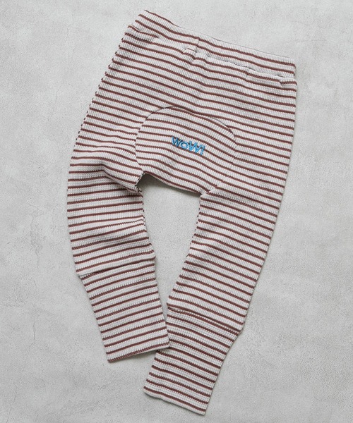 LSP WOW（エルエスピーワオ）の「【LSP WOW!】WOW!サイズアウトしないワッフルボーダーモンキーパンツ（その他パンツ・キッズ・ブラウン系その他/ブルー系その他/ブラック系その他・95/90/80）」の4枚目の写真