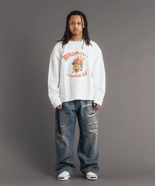FR(13)NDS(フレンズ)の「FR(13)NDS /フレンズ/Smoking Min Boy SWEAT CREW(スウェット・メンズ・ネイビー/ホワイト系2・L/M)」の16枚目の写真