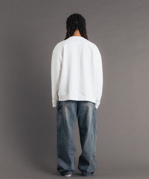 FR(13)NDS（フレンズ）の「FR(13)NDS /フレンズ/Smoking Min Boy SWEAT CREW（スウェット・メンズ・ネイビー/ホワイト系2・L/M）」の4枚目の写真