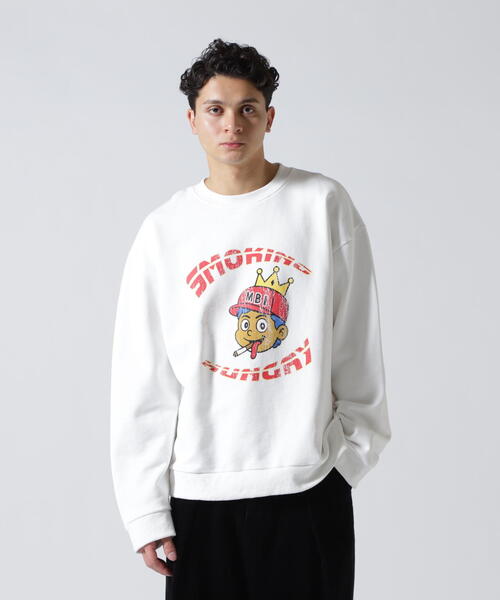 FR(13)NDS(フレンズ)の「FR(13)NDS /フレンズ/Smoking Min Boy SWEAT CREW(スウェット・メンズ・ネイビー/ホワイト系2・L/M)」の9枚目の写真
