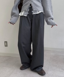 nananamoe（ナナナモエ）の「hem belt curve line loose PT（スラックス）」