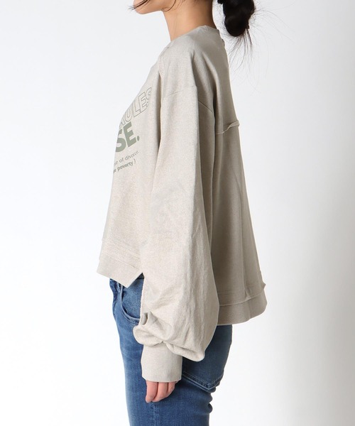 Cepica（セピカ）の「ショートLOGOショート丈プルオーバー（Tシャツ/カットソー・レディース・ピンク/ベージュ・FREE）」の5枚目の写真