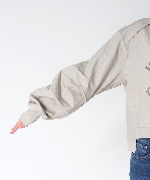 Cepica（セピカ）の「ショートLOGOショート丈プルオーバー（Tシャツ/カットソー・レディース・ピンク/ベージュ・FREE）」の8枚目の写真