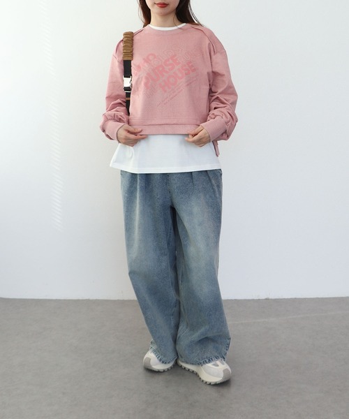 Cepica（セピカ）の「ショートLOGOショート丈プルオーバー（Tシャツ/カットソー・レディース・ピンク/ベージュ・FREE）」の21枚目の写真