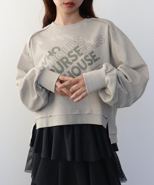 Cepica（セピカ）の「ショートLOGOショート丈プルオーバー（Tシャツ/カットソー・レディース・ピンク/ベージュ・FREE）」の13枚目の写真