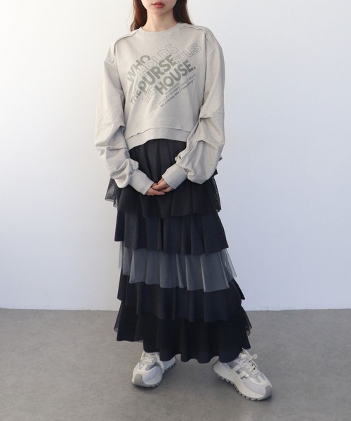 Cepica（セピカ）の「ショートLOGOショート丈プルオーバー（Tシャツ/カットソー・レディース・ピンク/ベージュ・FREE）」の17枚目の写真