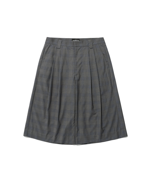 NICE GHOST CLUB(ナイスゴーストクラブ)の「CHECK TAILORED SHORTS_GREY(NG2EMUPA63A)(その他パンツ・レディース・グレー・S/M/L)」の1枚目の写真
