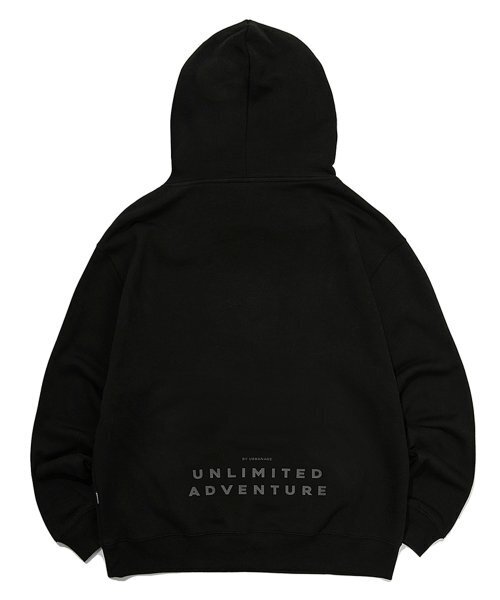 URBANAGE(アーバンエイジ)の「アンリミテッドオーバーフードブラック(パーカー・レディース・その他・MEDIUM/LARGE)」の2枚目の写真