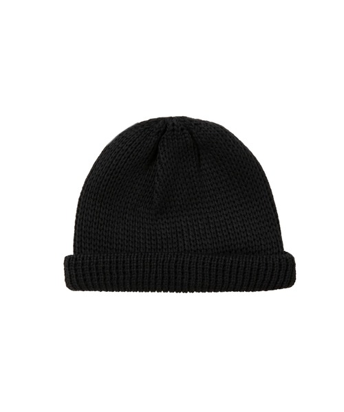 COOTIE PRODUCTIONS（クーティープロダクションズ）の「Lowgauge Roll Up Beanie（ニットキャップ/ビーニー・メンズ・ブラック/レッド・FREE）」の2枚目の写真
