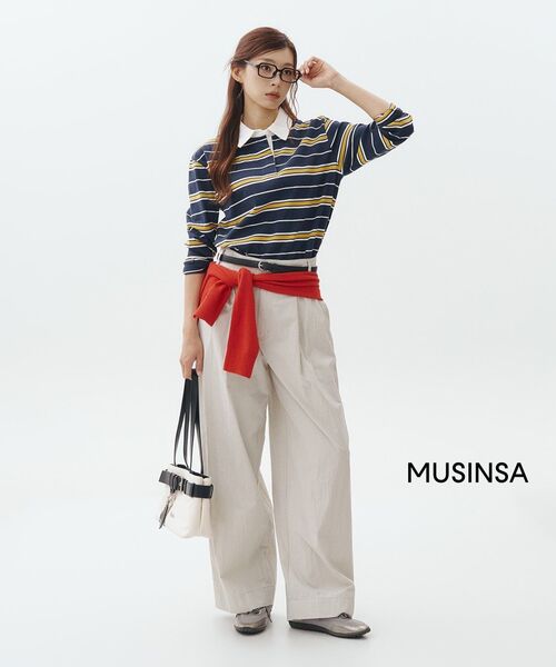 MUSINSA STANDARD WOMAN（ムシンサスタンダードウーマン）の「ウィメンズエッセンシャルラウンドネックカーディガン[レッド]（カーディガン/ボレロ・レディース・その他・SMALL/X-SMALL/MEDIUM/LARGE）」の8枚目の写真