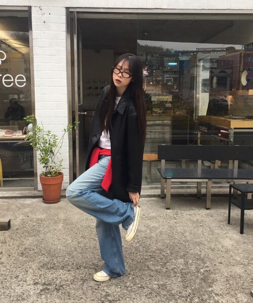 MUSINSA STANDARD WOMAN（ムシンサスタンダードウーマン）の「ウィメンズエッセンシャルラウンドネックカーディガン[レッド]（カーディガン/ボレロ・レディース・その他・SMALL/X-SMALL/MEDIUM/LARGE）」の15枚目の写真