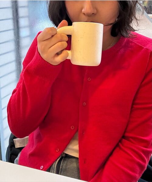 MUSINSA STANDARD WOMAN（ムシンサスタンダードウーマン）の「ウィメンズエッセンシャルラウンドネックカーディガン[レッド]（カーディガン/ボレロ・レディース・その他・SMALL/X-SMALL/MEDIUM/LARGE）」の16枚目の写真