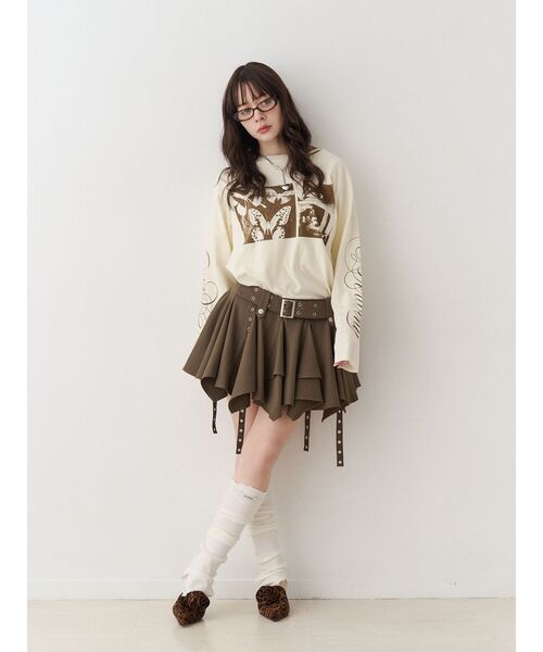 jouetie(ジュエティ)の「ダメージグランジロンT(Tシャツ/カットソー・レディース・アイボリー/ブラック/レッド・MEDIUM)」の21枚目の写真