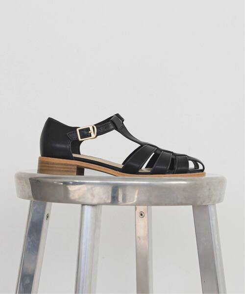 SLOBE IENA（スローブイエナ）の「《追加》SLOBE レザーグルカサンダル（サンダル・レディース・ブラック/ベージュ・23cm/23.5cm/24cm/24.5cm）」の5枚目の写真