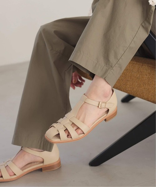 SLOBE IENA（スローブイエナ）の「《追加》SLOBE レザーグルカサンダル（サンダル・レディース・ブラック/ベージュ・23cm/23.5cm/24cm/24.5cm）」の9枚目の写真