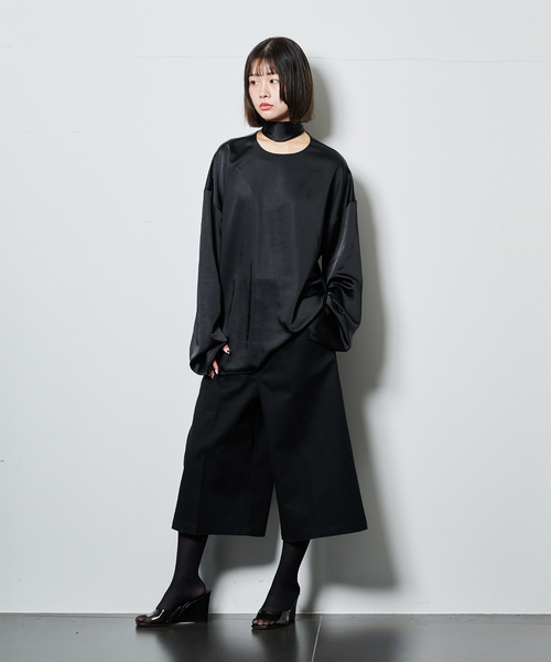 CITYSHOP(シティーショップ)の「SATIN RIBBON ブラウス(シャツ/ブラウス・レディース・ブラック・FREE)」の6枚目の写真