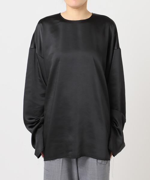 CITYSHOP(シティーショップ)の「SATIN RIBBON ブラウス(シャツ/ブラウス・レディース・ブラック・FREE)」の9枚目の写真