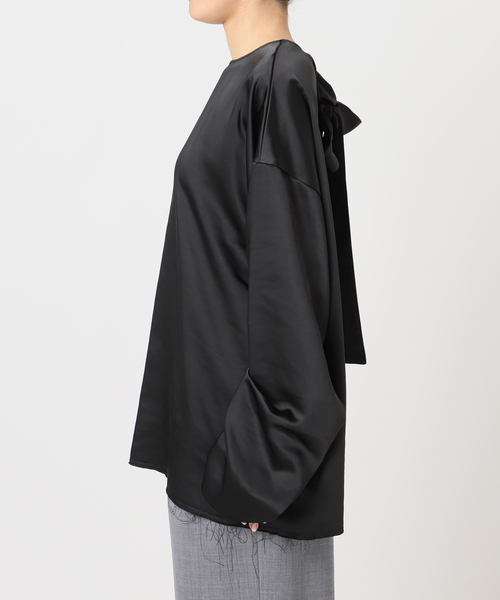 CITYSHOP(シティーショップ)の「SATIN RIBBON ブラウス(シャツ/ブラウス・レディース・ブラック・FREE)」の10枚目の写真