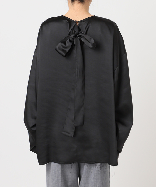 CITYSHOP(シティーショップ)の「SATIN RIBBON ブラウス(シャツ/ブラウス・レディース・ブラック・FREE)」の11枚目の写真