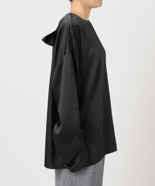 CITYSHOP(シティーショップ)の「SATIN RIBBON ブラウス(シャツ/ブラウス・レディース・ブラック・FREE)」の12枚目の写真