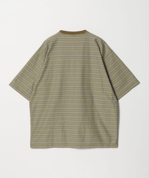 Steven Alan（スティーブンアラン）の「＜Steven Alan＞ オーガニックコットン マルチボーダー ショートスリーブ Tシャツ（Tシャツ/カットソー・メンズ・ブラック/ブラウン/ナチュラル・L/M/S/XL）」の18枚目の写真