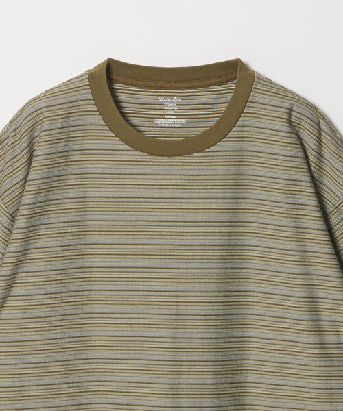 Steven Alan（スティーブンアラン）の「＜Steven Alan＞ オーガニックコットン マルチボーダー ショートスリーブ Tシャツ（Tシャツ/カットソー・メンズ・ブラック/ブラウン/ナチュラル・L/M/S/XL）」の19枚目の写真
