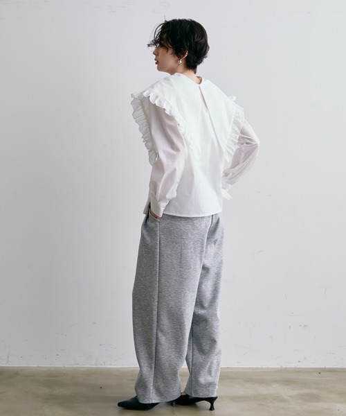 Trish(トリッシュ)の「2WAYビッグトライアングルカラーブラウス(シャツ/ブラウス・レディース・ホワイト/ブラック・MEDIUM)」の16枚目の写真