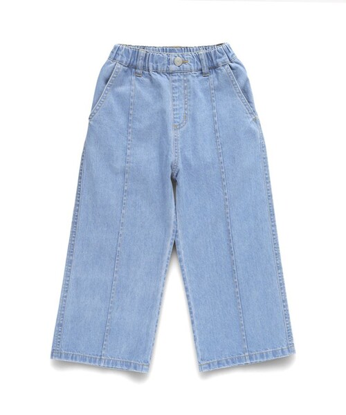 BRANSHES（ブランシェス）の「デニムワイドパンツ（デニムパンツ・キッズ・ネイビー/サックスブルー・90/130/110/120/100/140/150）」の10枚目の写真