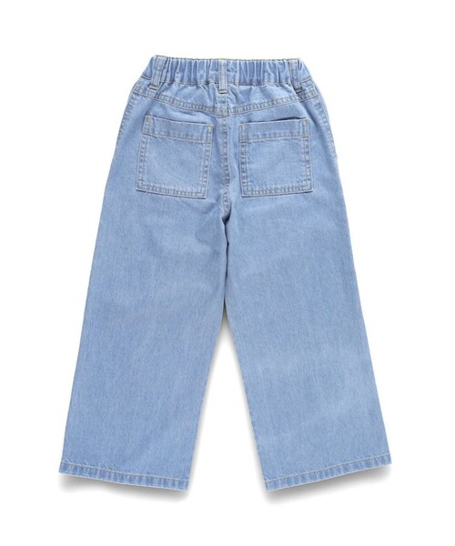 BRANSHES（ブランシェス）の「デニムワイドパンツ（デニムパンツ・キッズ・ネイビー/サックスブルー・90/130/110/120/100/140/150）」の18枚目の写真