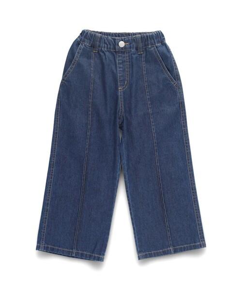 BRANSHES（ブランシェス）の「デニムワイドパンツ（デニムパンツ・キッズ・ネイビー/サックスブルー・90/130/110/120/100/140/150）」の13枚目の写真