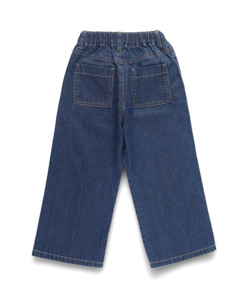 BRANSHES（ブランシェス）の「デニムワイドパンツ（デニムパンツ・キッズ・ネイビー/サックスブルー・90/130/110/120/100/140/150）」の6枚目の写真