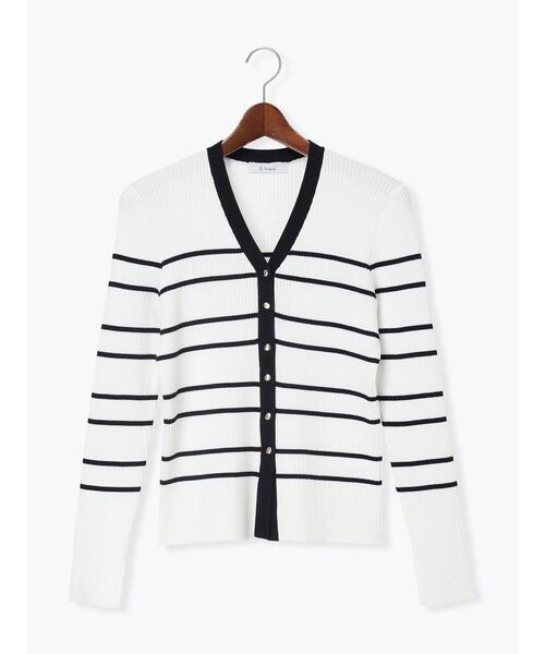 Te chichi(テチチ)の「リブVネックカーディガン《2026 spring catalog item》(カーディガン/ボレロ・レディース・レッド/ホワイト/ネイビー/ブラック・F)」の14枚目の写真