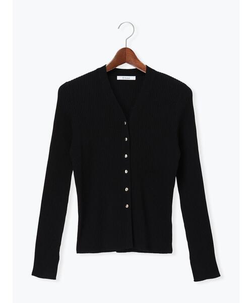 Te chichi(テチチ)の「リブVネックカーディガン《2026 spring catalog item》(カーディガン/ボレロ・レディース・レッド/ホワイト/ネイビー/ブラック・F)」の15枚目の写真