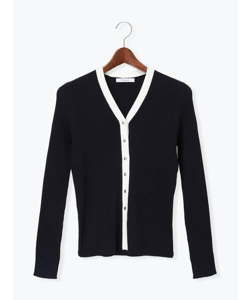 Te chichi(テチチ)の「リブVネックカーディガン《2026 spring catalog item》(カーディガン/ボレロ・レディース・レッド/ホワイト/ネイビー/ブラック・F)」の22枚目の写真