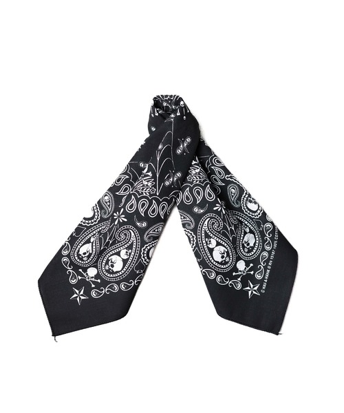 HAV-A-HANK（ハバハンク ）の「《HAV-A-HANK》Design　BANDANNA（バンダナ/スカーフ・メンズ・チャコールグレー・FREE）」の6枚目の写真