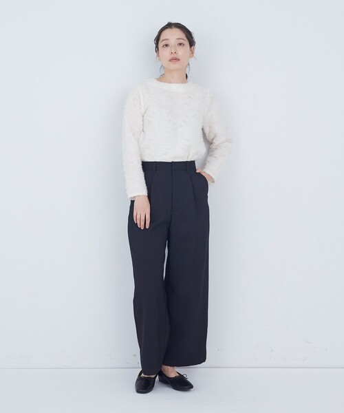 ADIEU TRISTESSE（アデュートリステス）の「タックストレートパンツ（その他パンツ・レディース・ネイビー/ブラック・38/40）」の15枚目の写真