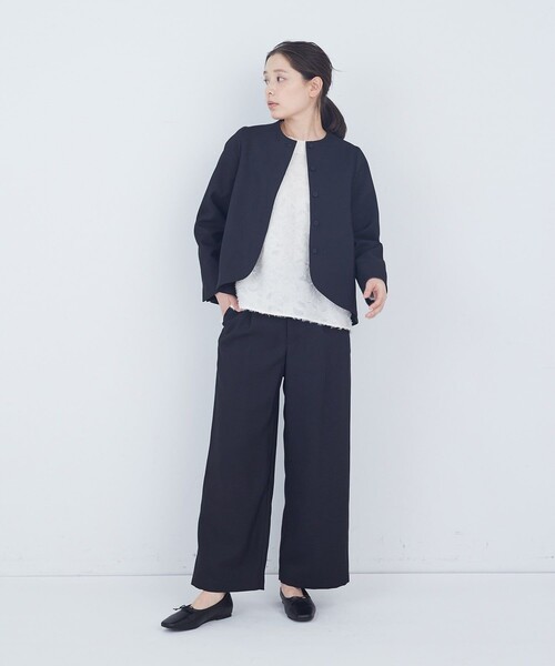 ADIEU TRISTESSE（アデュートリステス）の「タックストレートパンツ（その他パンツ・レディース・ネイビー/ブラック・38/40）」の18枚目の写真