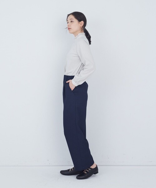 ADIEU TRISTESSE（アデュートリステス）の「タックストレートパンツ（その他パンツ・レディース・ネイビー/ブラック・38/40）」の4枚目の写真