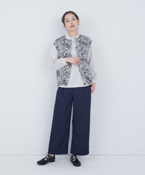 ADIEU TRISTESSE（アデュートリステス）の「タックストレートパンツ（その他パンツ・レディース・ネイビー/ブラック・38/40）」の6枚目の写真