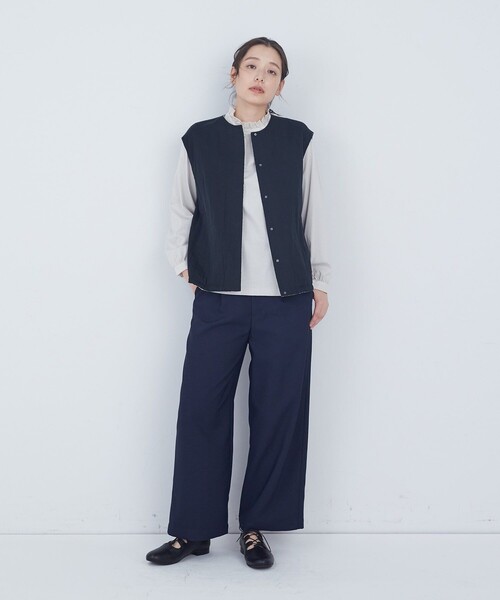 ADIEU TRISTESSE（アデュートリステス）の「タックストレートパンツ（その他パンツ・レディース・ネイビー/ブラック・38/40）」の7枚目の写真