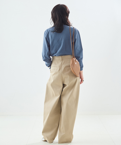 journal standard L'essage（ジャーナルスタンダードレサージュ）の「(CURRENT)プリントロングスリーブTシャツ（Tシャツ/カットソー・レディース・ホワイト/ネイビー・FREE）」の10枚目の写真