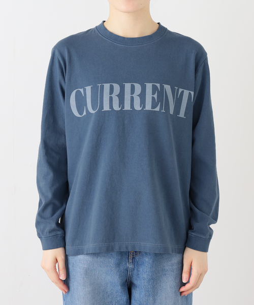 journal standard L'essage（ジャーナルスタンダードレサージュ）の「(CURRENT)プリントロングスリーブTシャツ（Tシャツ/カットソー・レディース・ホワイト/ネイビー・FREE）」の13枚目の写真