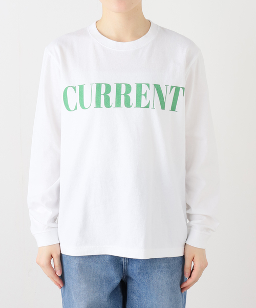 journal standard L'essage（ジャーナルスタンダードレサージュ）の「(CURRENT)プリントロングスリーブTシャツ（Tシャツ/カットソー・レディース・ホワイト/ネイビー・FREE）」の20枚目の写真