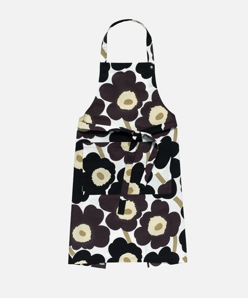 marimekko(マリメッコ)の「Pieni Unikko / Apron(エプロン・レディース・ブラック・FREE)」の1枚目の写真