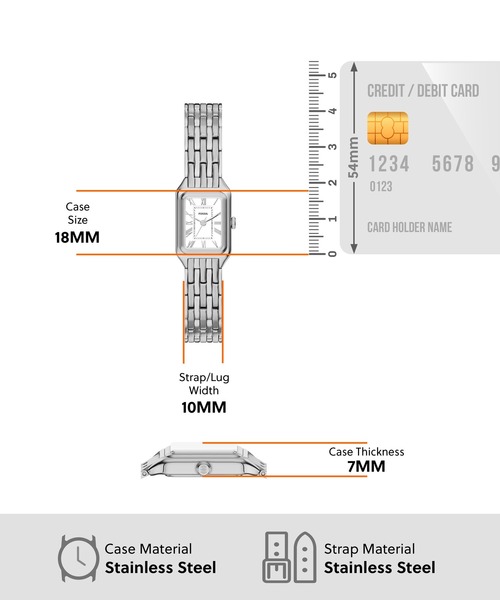 FOSSIL(フォッシル)の「フォッシル 腕時計 レディース アナログ ステンレス ES5469(アナログ腕時計・レディース・シルバー・FREE)」の5枚目の写真