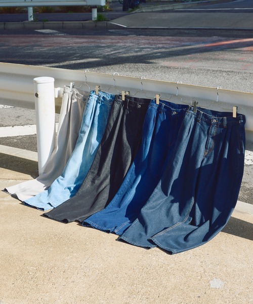 HECT(ヘクト)の「【HECT】10.5oz 2Tuck Denim Carrot Pants / 10.5オンス 2タックデニムキャロットパンツ〈速乾/ウォッシャブル/サステナブル素材〉(デニムパンツ・メンズ・ブラック/ネイビー/インディゴブルー/ライトインディゴブルー/ライトグレー・S/M/L)」の8枚目の写真